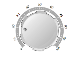 Radial gauge knob indicator